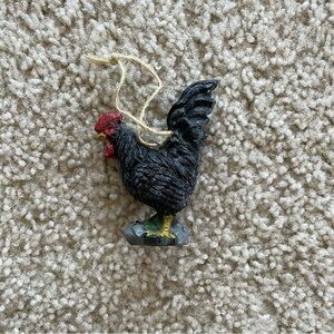 Black Rooster Ornament